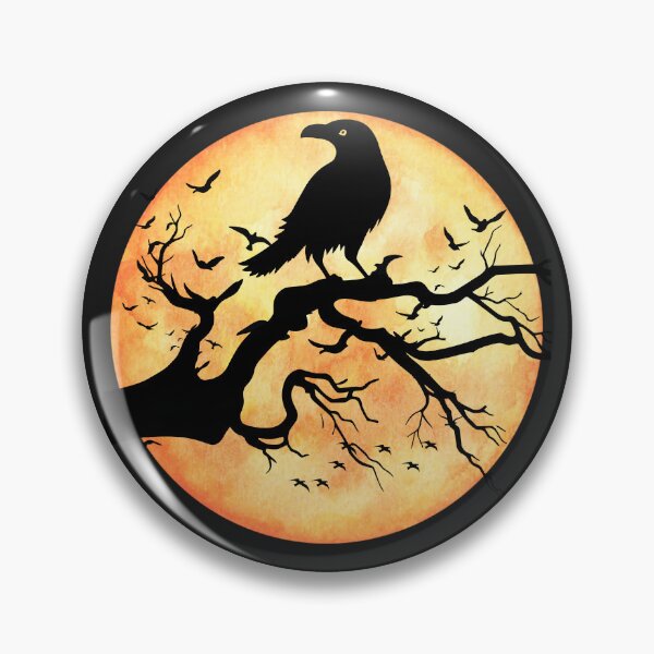 Item preview, Dark gothic raven in full moon designed and sold by erozzz.