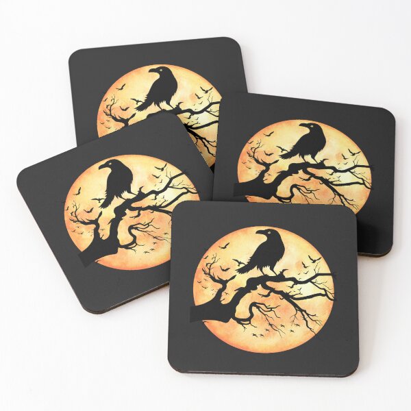Item preview, Dark gothic raven in full moon designed and sold by erozzz.