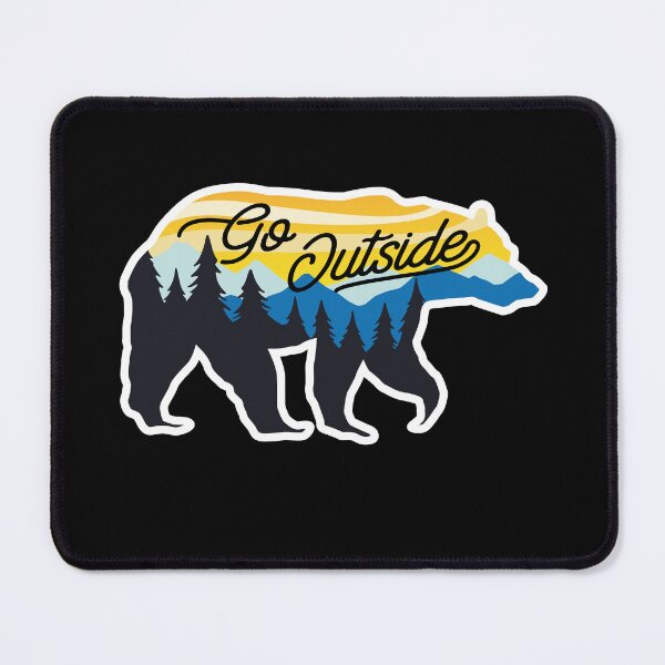 Item preview, "Go Outside" bear design - for adventurers designed and sold by CatandRocknRoll.