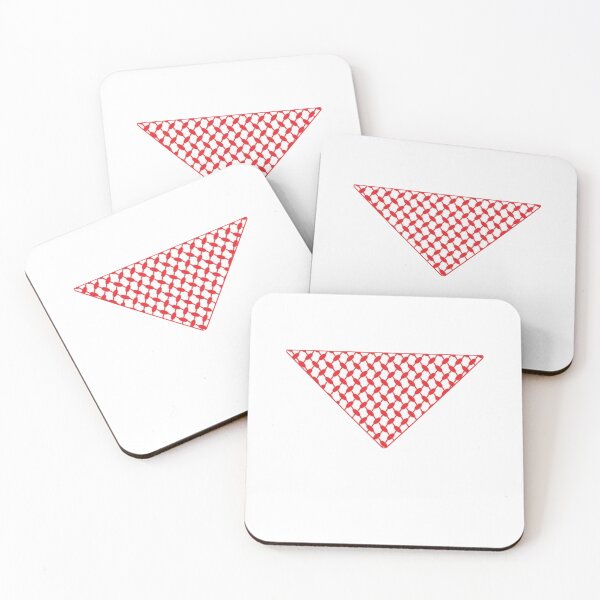Item preview, Palestine - Palestinian keffiyeh - red triangle shemagh designed and sold by SaraDarwish.