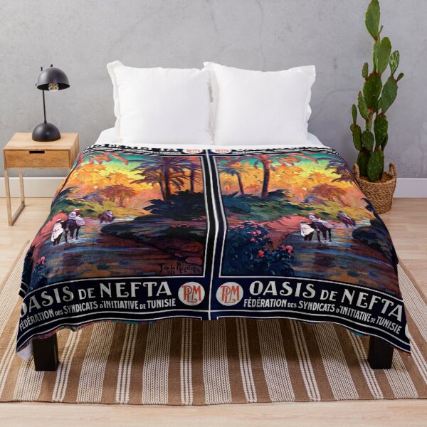 Item preview, Oasis in Nefta, Tunisia, North Africa 1925 Tourism Poster designed and sold by RocketshipRetro.