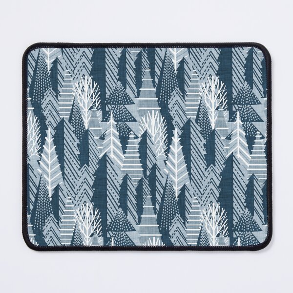 Item preview, Winter forest // pastel and nile blue faux textured cozy pine trees  designed and sold by SelmaCardoso.
