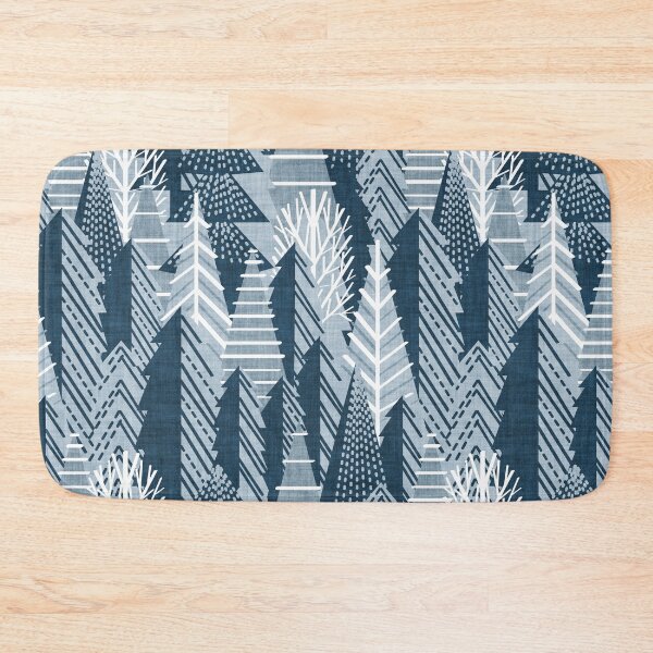 Item preview, Winter forest // pastel and nile blue faux textured cozy pine trees  designed and sold by SelmaCardoso.