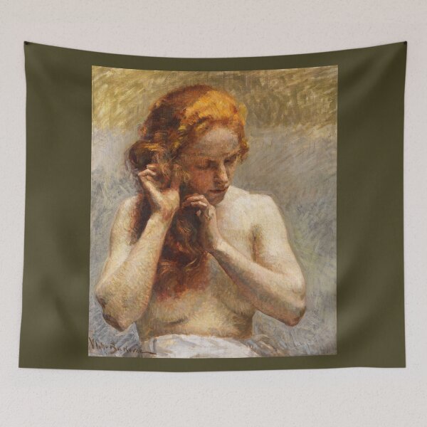 Item preview, Vlaho Bukovac - Female Semi-Nude with Red Hair designed and sold by Lefteris Betsis.