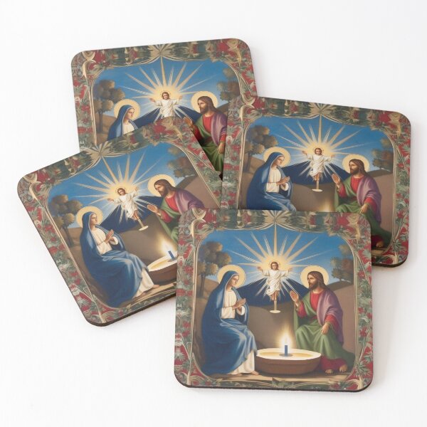 Item preview, Advent Christmas Mother of God, St. Joseph with baby Jesus  designed and sold by JaroDesign2023.