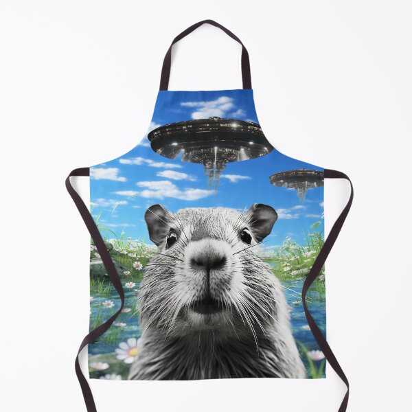 Item preview, Capybara Selfie with UFOs designed and sold by Master-Print.
