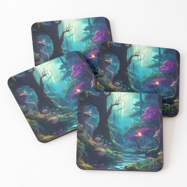 Item preview, Enchanted Rainforest Retreat - Vibrant Night Stream designed and sold by kawaiidoodlesuk.