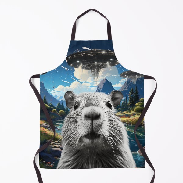 Item preview, Capybara Selfie with UFOs designed and sold by Master-Print.