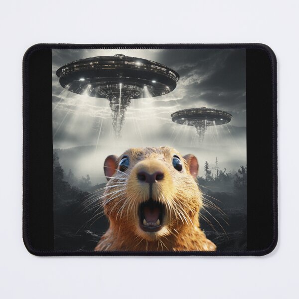 Item preview, Capybara Selfie with UFOs designed and sold by Master-Print.