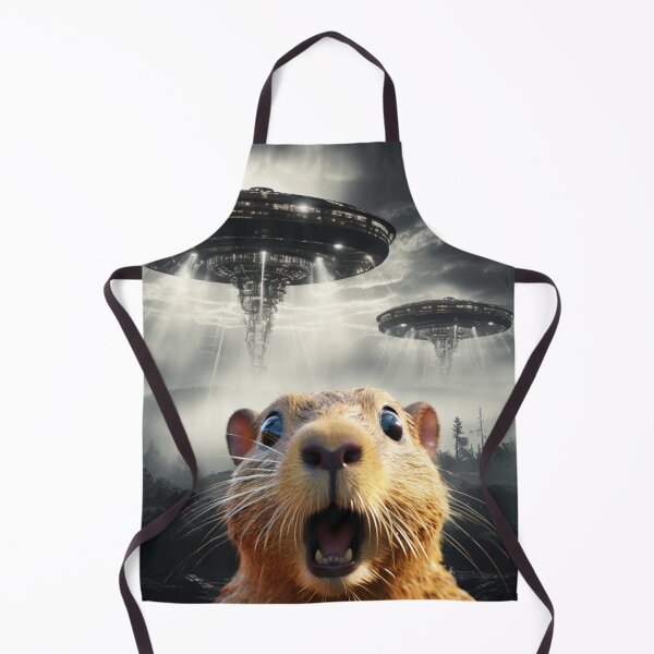 Item preview, Capybara Selfie with UFOs designed and sold by Master-Print.
