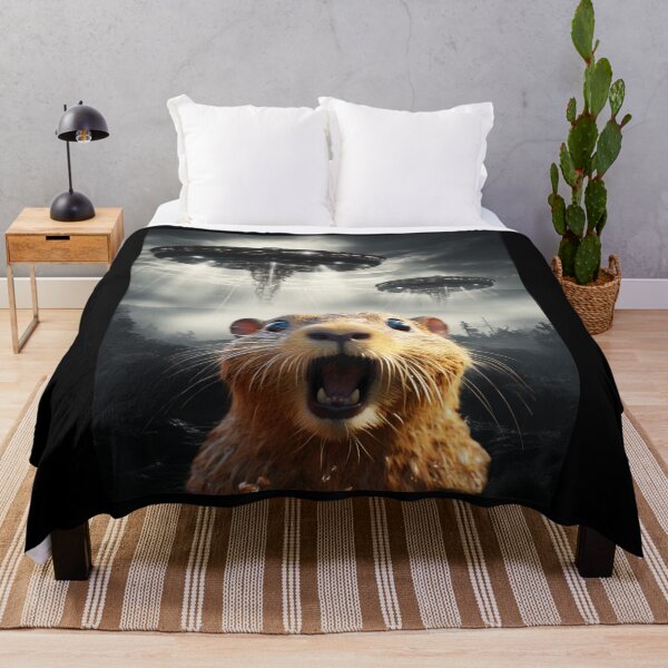 Item preview, Capybara Selfie with UFOs designed and sold by Master-Print.