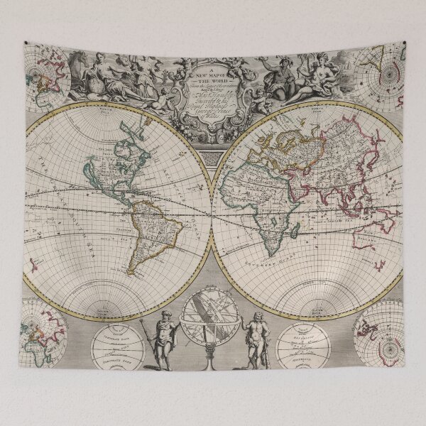 Item preview, Vintage Map of The World (1721) designed and sold by BravuraMedia.