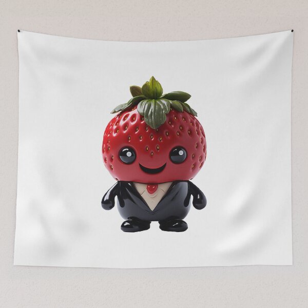 Item preview, Cute Kawaii Office Strawberry wearing Suit designed and sold by CuteopiaGallery.