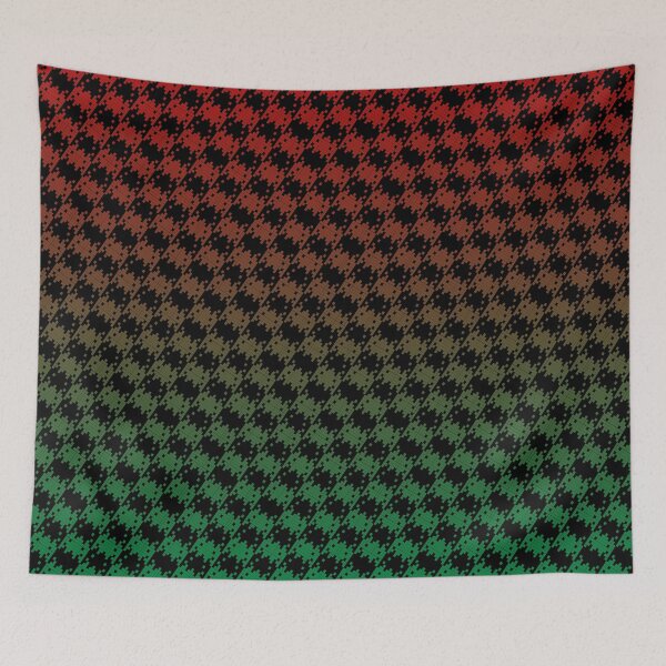 Item preview, Space Invader Dogtooth Pattern Black Red and Green Fade designed and sold by Quooki.