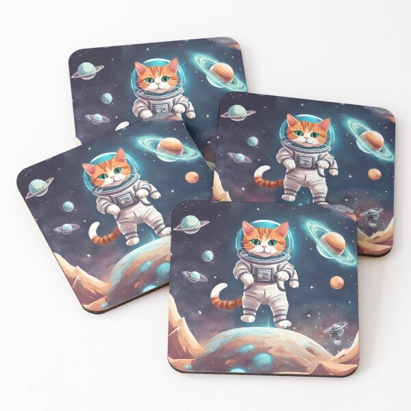 Item preview, Stellar Companion: A Feline Navigator Guides Through the Celestial Abyss designed and sold by Raffaellek.