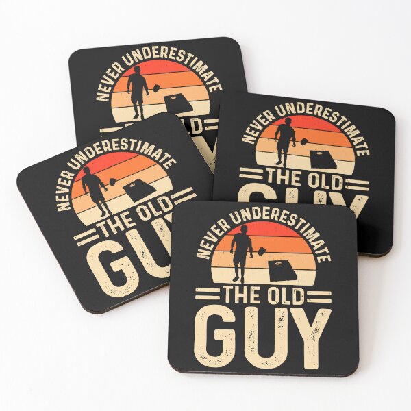 Item preview, Never Underestimate The Old Guy Retro Design - Baggo Team Bean Bag Toss Game - Funny Cornhole Player Vintage designed and sold by naworas.