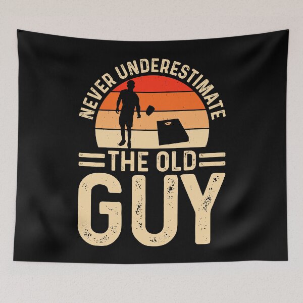 Item preview, Never Underestimate The Old Guy Retro Design - Baggo Team Bean Bag Toss Game - Funny Cornhole Player Vintage designed and sold by naworas.
