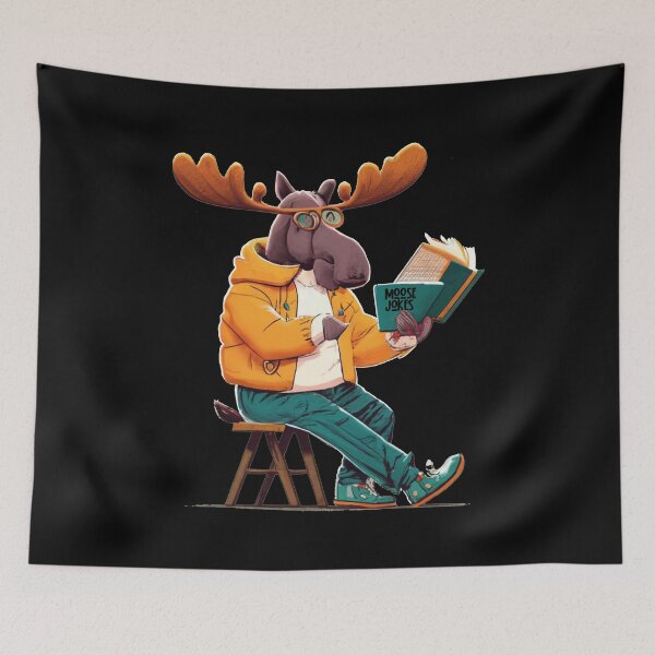 Item preview, Funny Moose Reading Moose Jokes Book designed and sold by Nature's Fancy.
