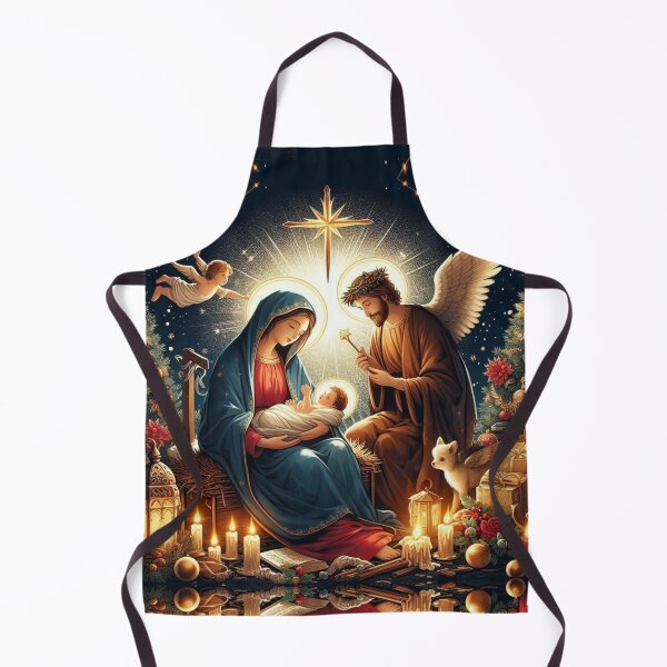 Item preview, Advent Christmas Mother of God, St. Joseph with baby Jesus and angels designed and sold by JaroDesign2023.