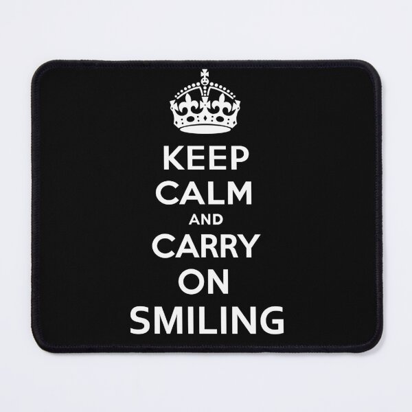 Item preview, Keep Calm and Carry on Smiling (White lettering) designed and sold by InterestingImag.