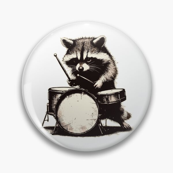 Item preview, Raccoon drummer designed and sold by TomFrontierArt.
