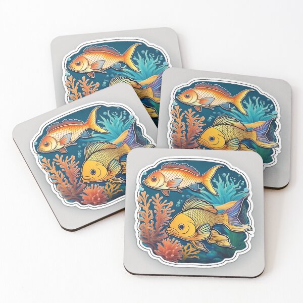 Item preview, Serenity Swim: Artful Fish Illustration Sticker designed and sold by supremepickshub.