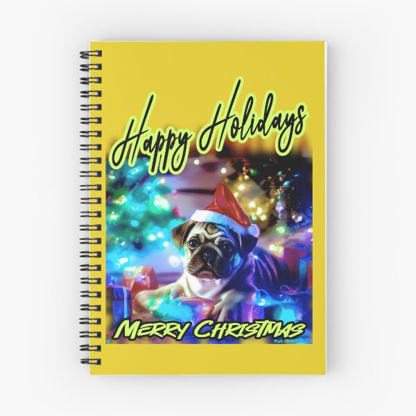 Item preview, Pug HAPPY HOLIDAYS 79 MERRY CHRISTMAS    designed and sold by RedBluffTraders.