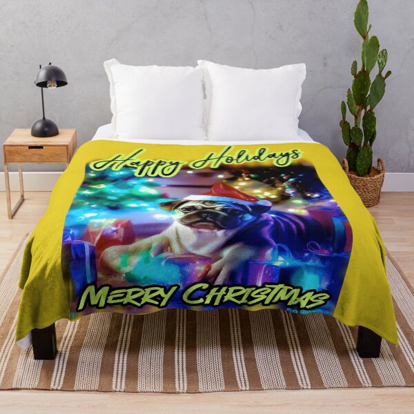 Item preview, Pug HAPPY HOLIDAYS 79 MERRY CHRISTMAS    designed and sold by RedBluffTraders.