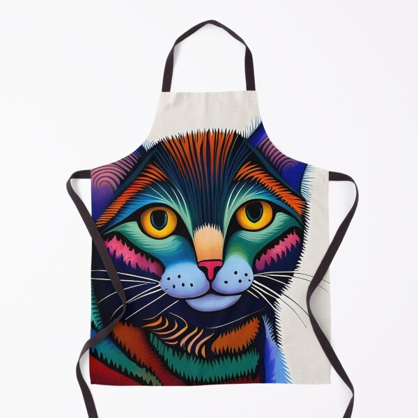 Item preview, Colorful Folk Art Cat designed and sold by Reclining Buddha Cat.