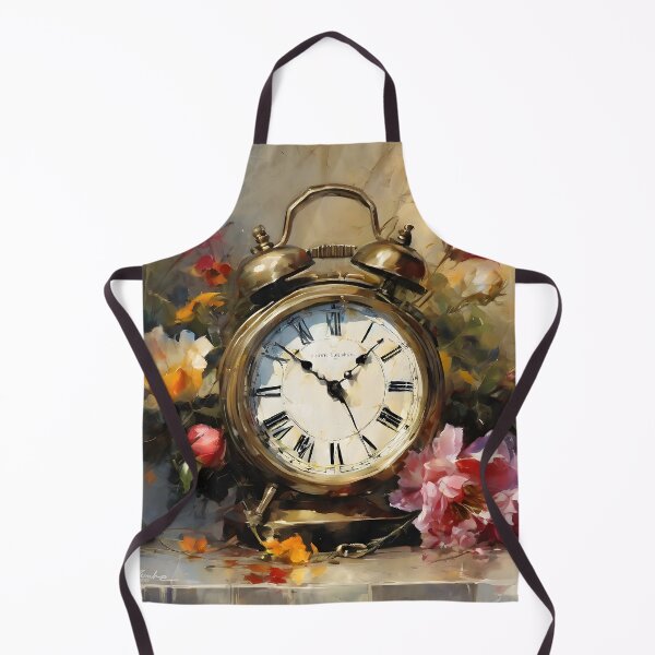 Item preview, Painting still life grandfather clock on the dresser surrounded with flowers designed and sold by Didier Junk.