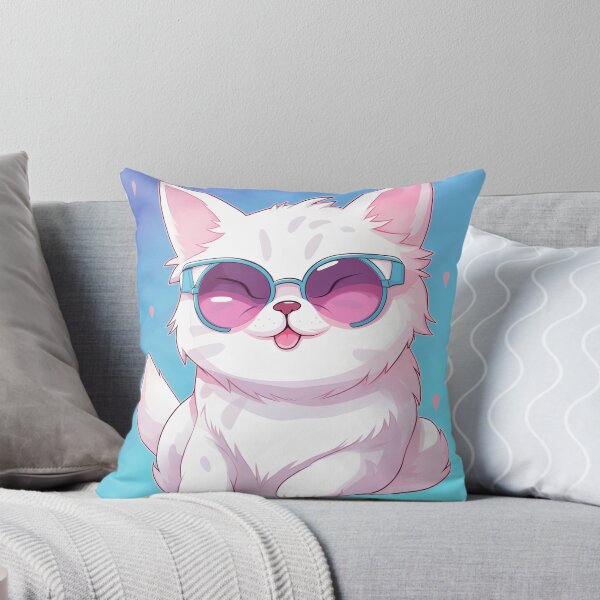 Item preview, Gojo cat with sunglasses designed and sold by MochiMochiMagic.