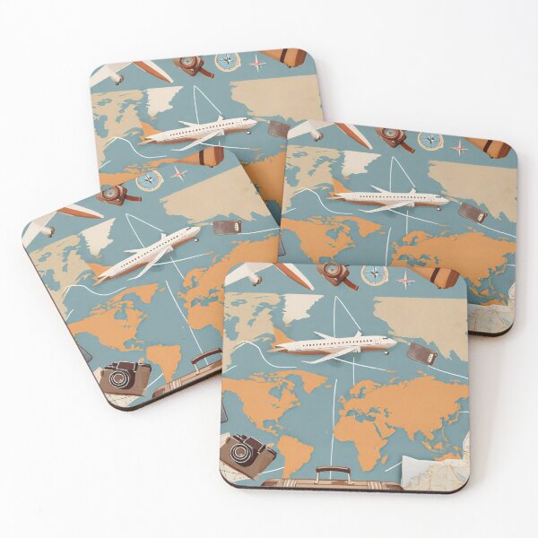Item preview, Embarking on Adventures: Maps and Luggage designed and sold by Raffaellek.