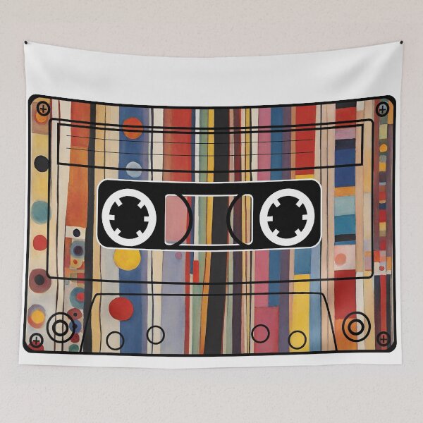 Item preview, Abstract Stripes Vintage Cassette Tape designed and sold by LittleGoblinPrs.