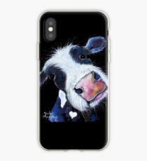 COW PRiNT ' NoSeY BERTHA BEETROOT ' BY SHiRLeY MacARTHuR iPhone Case