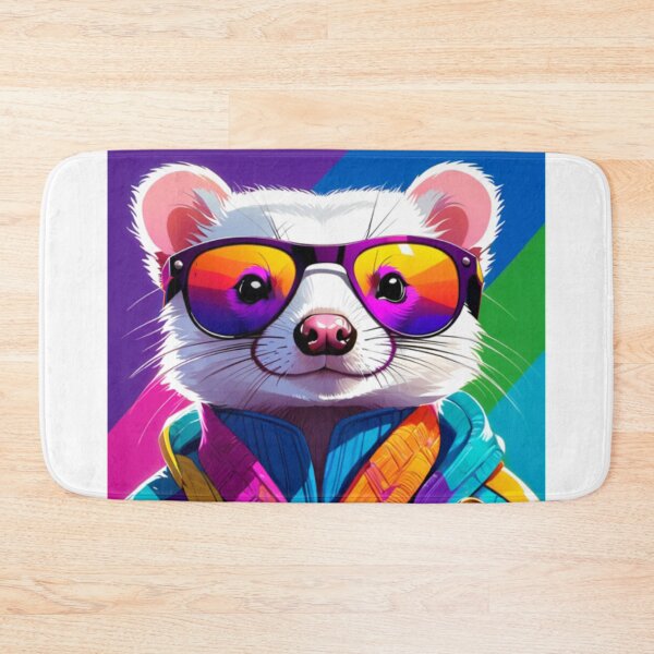 Item preview, Rainbow Sunglass Wearing Ferret designed and sold by GypsyGarou.