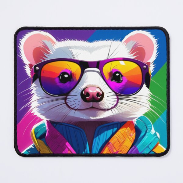 Item preview, Rainbow Sunglass Wearing Ferret designed and sold by GypsyGarou.