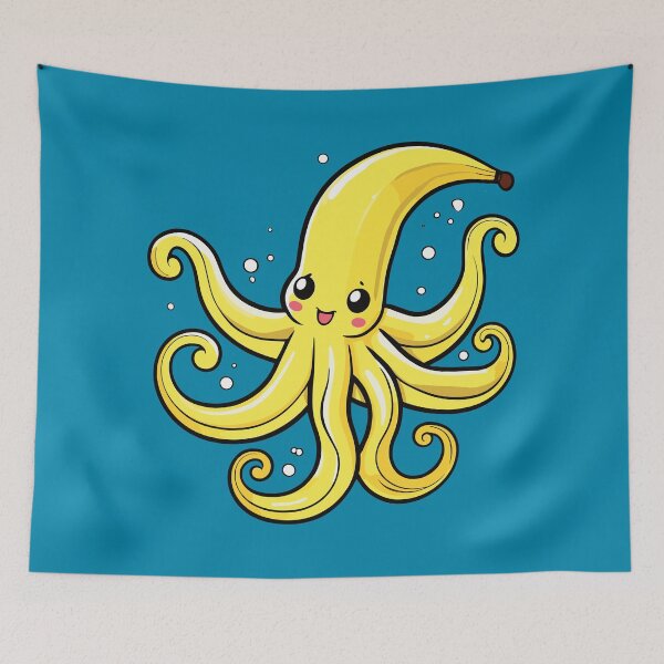 Item preview, Banana with tentacles. Squid banana. Bananacle. designed and sold by twisted-dot.