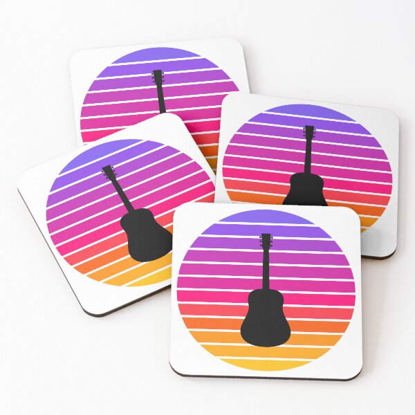 Item preview, Retro Sunset Acoustic Guitar Silhouette designed and sold by JPareDesign.