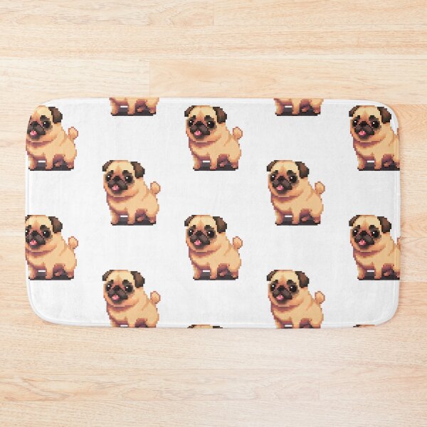 Item preview, Cute Beige Pug puppy - Pixel art designed and sold by octoboobs.