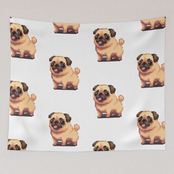 Item preview, Cute Beige Pug puppy - Pixel art designed and sold by octoboobs.