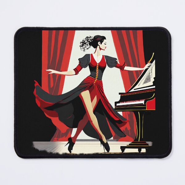 Item preview, Pianist woman designed and sold by NotesForMusic.