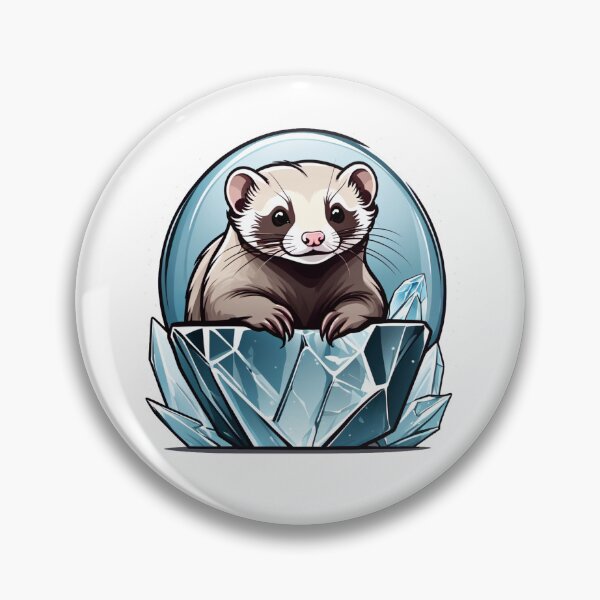 Item preview, Ice ferret: Crystal curator in a frosty wonderland designed and sold by MoonShroomPrint.