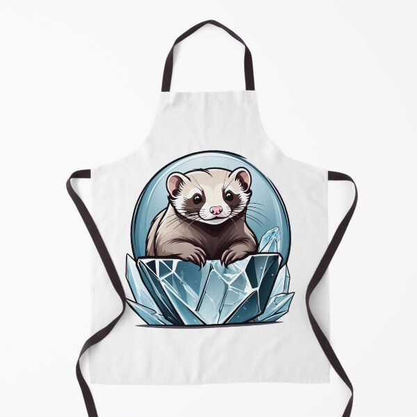 Item preview, Ice ferret: Crystal curator in a frosty wonderland designed and sold by MoonShroomPrint.