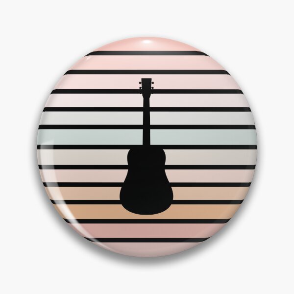 Item preview, Retro Sunset Acoustic Guitar Silhouette designed and sold by JPareDesign.