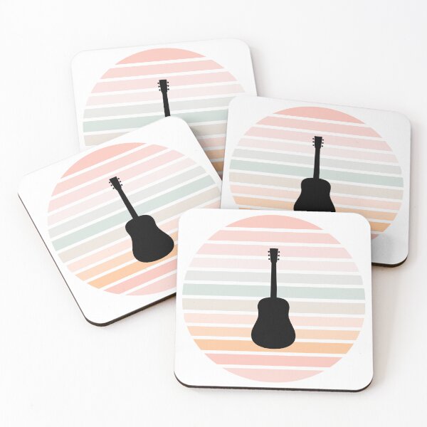 Item preview, Retro Sunset Acoustic Guitar Silhouette designed and sold by JPareDesign.