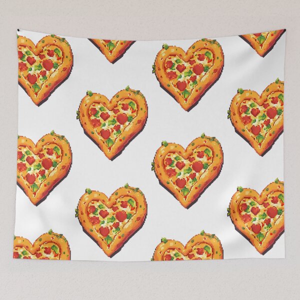 Item preview, Heart Shaped Stuffed Crust Pizza- Pixel art designed and sold by octoboobs.