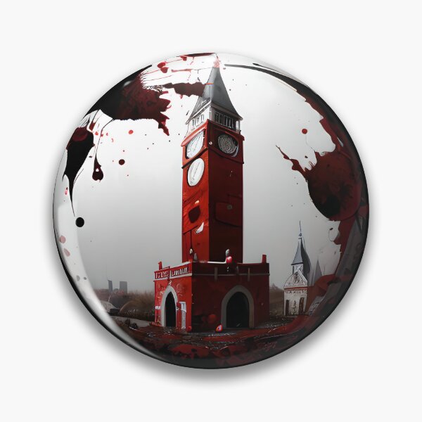 Item preview, Blood splattered on a clocktower designed and sold by creative-cub.