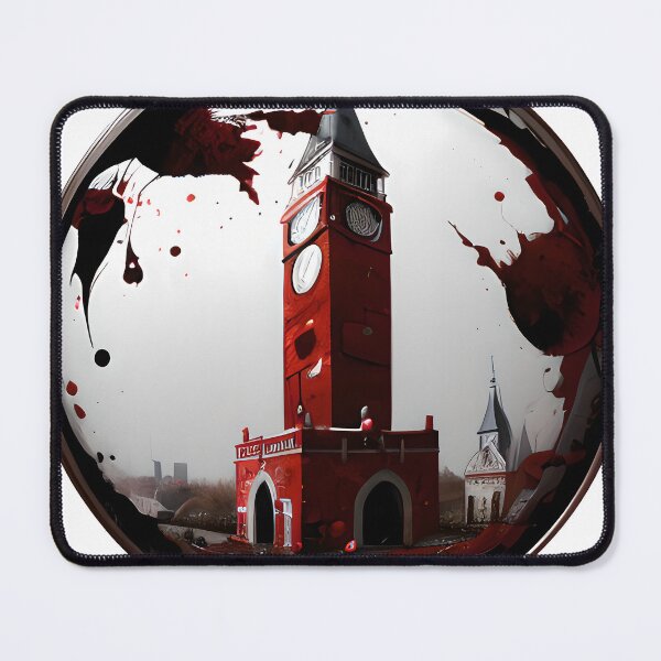 Item preview, Blood splattered on a clocktower designed and sold by creative-cub.