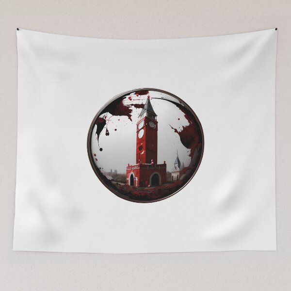 Item preview, Blood splattered on a clocktower designed and sold by creative-cub.