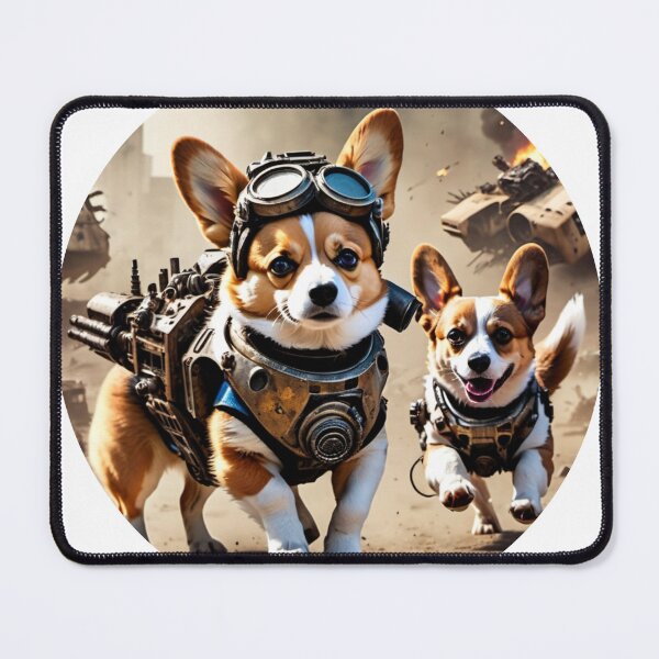 Item preview, Post-apocalyptic corgis unite as adorable superhero saviors! designed and sold by MoonShroomPrint.